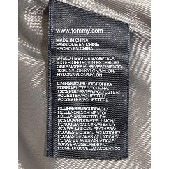 Tommy Hilfiger Womens Colorblock Puffer Jacket M Black & White Winter Coat - Picture 11 of 12